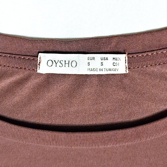 OYSHO Light Maroon T-Shirt - Size Small - Picture 4 of 5